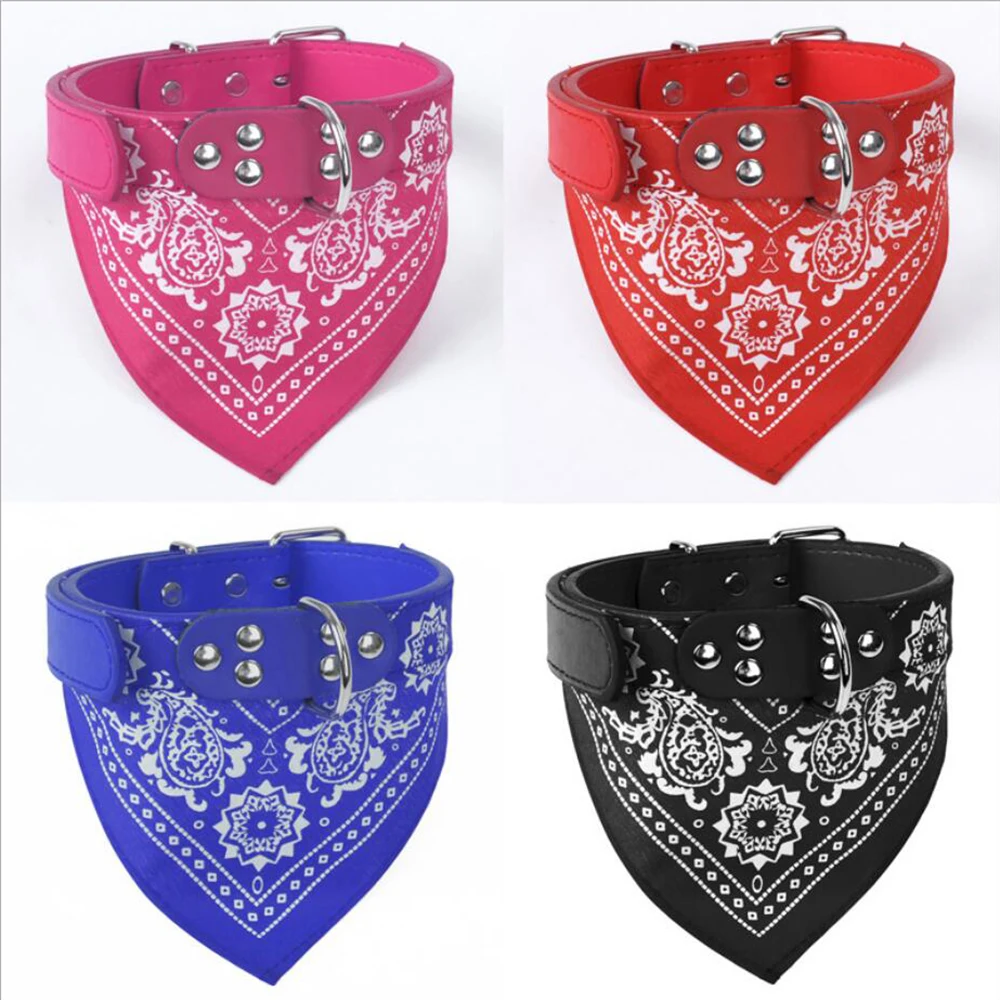 

Pet Dog Scarf Collars Bandana Cat Leather Collars Big Dog Bulldog Accessory Dog Hoody Decoration Chihuahua Product Dropshipping