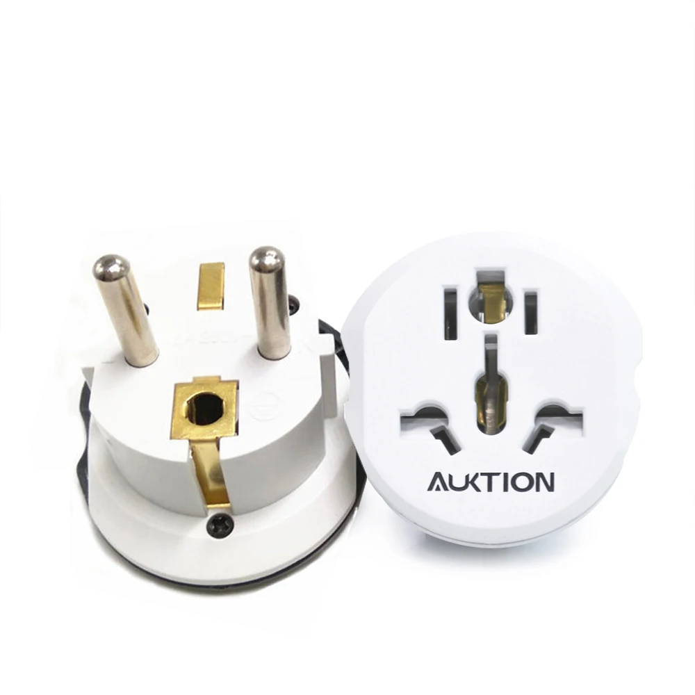 5 шт./лот идеально подходит Европа 16A Travel Adapter ЕС конвертер Великобритания США AU в ЕС AC разъем универсальный путешествия переходник для зарядного устройства - изображение