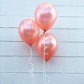 

100pcs 12inch 3.2g Rose Gold Balloons latex helium Balloons wedding happy birthday party decorations kids supplies Air globos