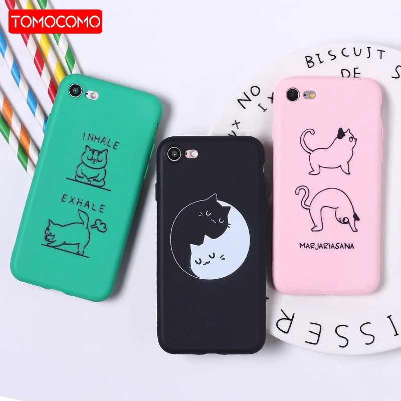

Cute Funny Cartoon Grumpy Cat Soft Matte Phone Case Cover Coque Fundas For iPhone 7 7Plus 6 6S 6Plus 5 5S 8 8Plus X XS Max