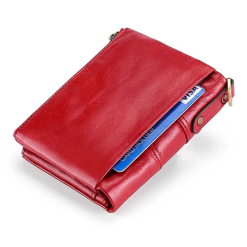 Новинка 2019 Rfid 100% натуральная кожа Женский кошелек женский Portomonee для монет