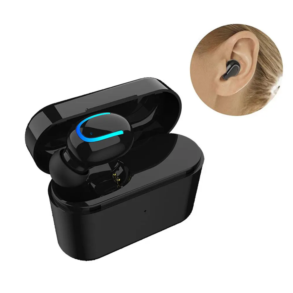 Bluetooth Earphone Invisible Earbuds With Mic Motion earpiece Wireless Charging Box stereo Headsets For IPhone Samsung Huawei