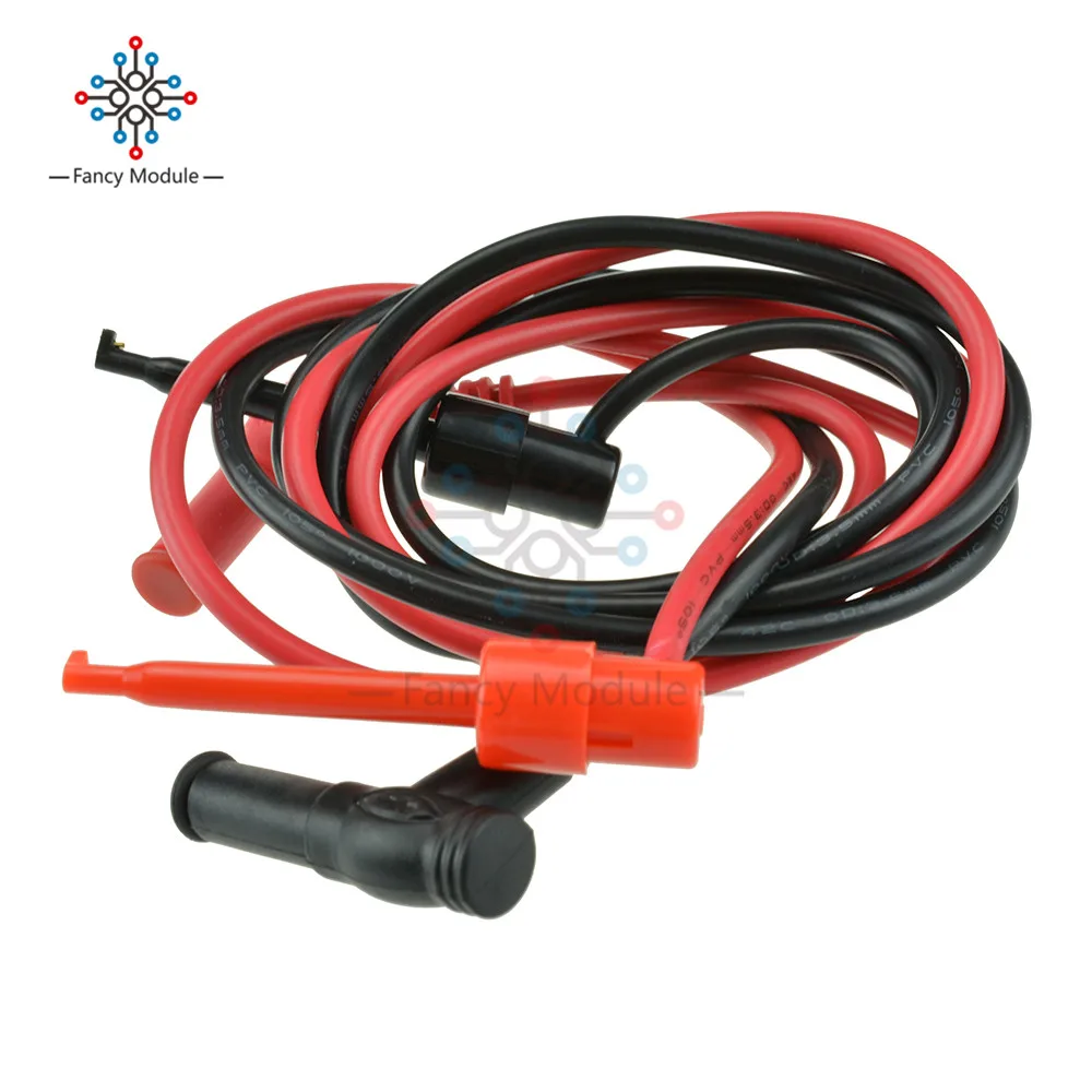 Description Picture 4 of item1Pair For Multimeter Test Equipment Banana Plug To Test Hook Clip Probe Cable Connector
