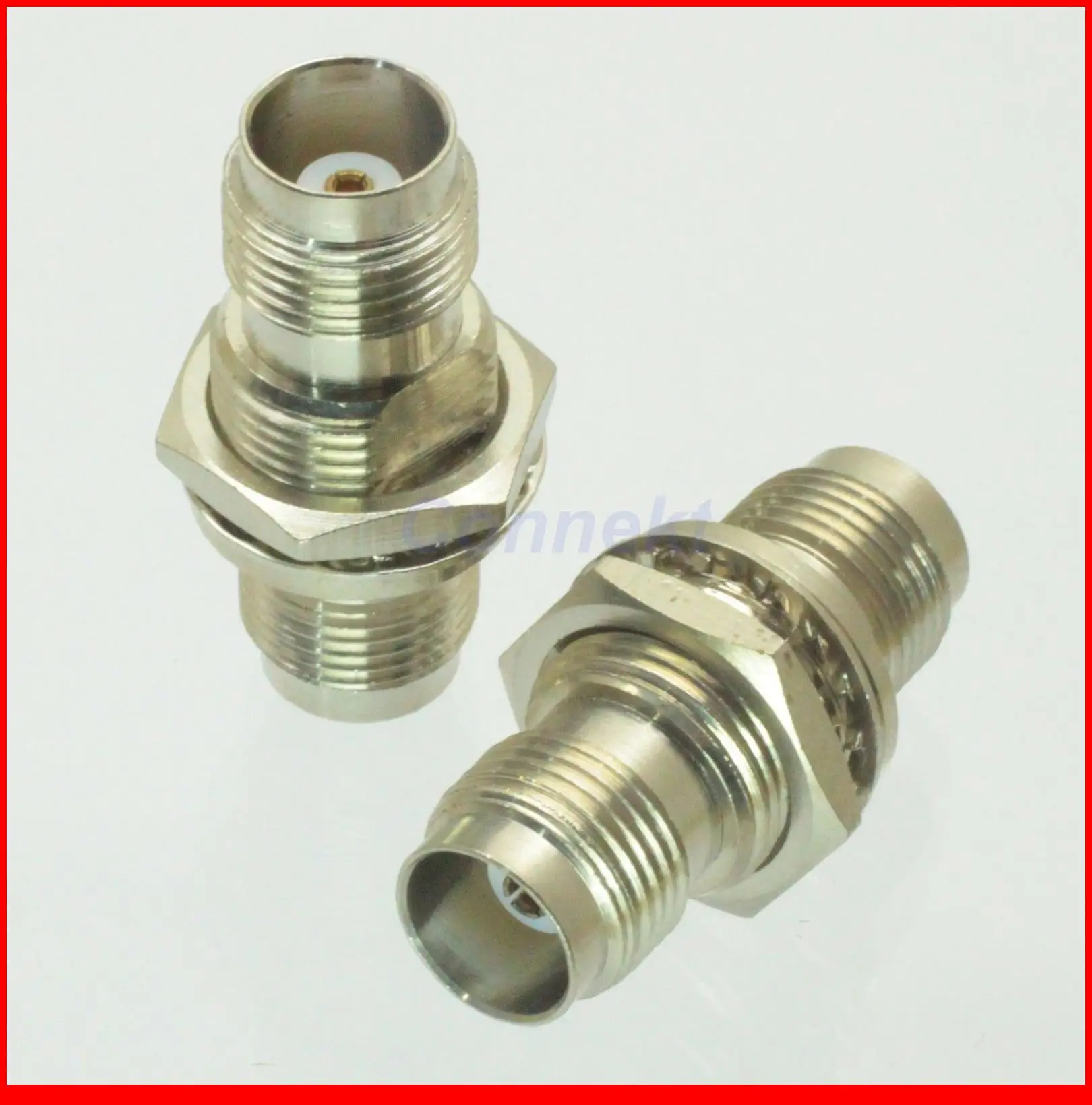 

10pcs/lot TNC female nut bulkhead to TNC female jack RF adapter connector