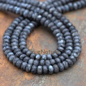 

Wholesale Black Labradorite Loose Beads Jewelry Black Round Spacer Labradorites Flashing Full Strands Beads In 5*8 mm BE5822