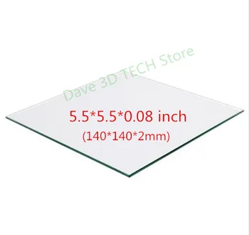 

3pcs UP taier Afinia BOROSILICATE GLASS PLATFORM for DIY 3D printer FOR AFINIA AND UP 3D PRINTERS 5.5x5.5x0.08" (140 x 140mm)