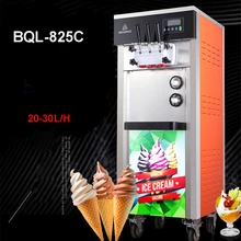 BQL-825C 220V/110V 20-30L /H Soft ice cream maker 1800w ice cream machine stainless steel Vertical machine Yogurt Ice Cream