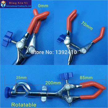 1PC 0-70mm prolunga a tre poli pinza da laboratorio multifunzione condensatore a tre dita morsetto a tre dita, Clip per becher