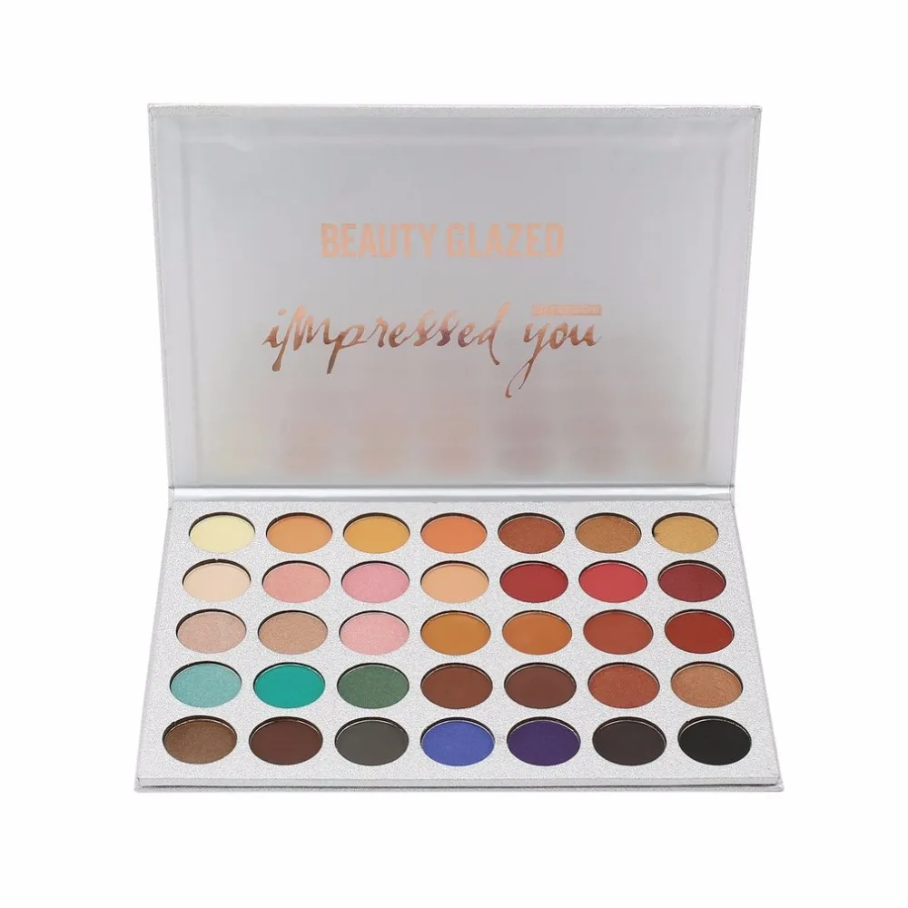 BEAUTY GLAZED Eyeshadow Pallete косметика макияж водонепроницаемый натуральный блеск