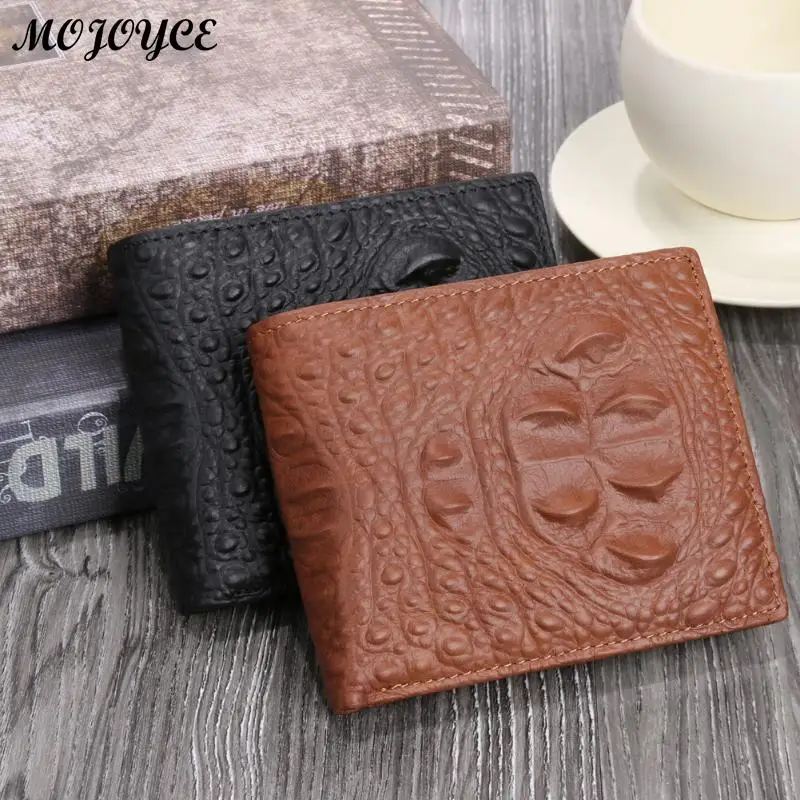 

Fashion Retro Style Genuine Leather Wallet Men Cowhide Top Quality Leather Men Wallets Purse Trifold Horizontal Wallet Card Bag