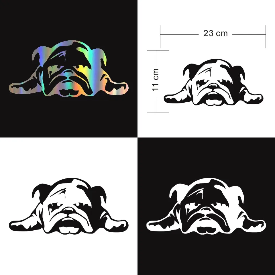 Anycuros Car Stickers ENGLISH BULLDOG TIRED PUPPY DOG pattern car window car body decal 1123 cm (8)