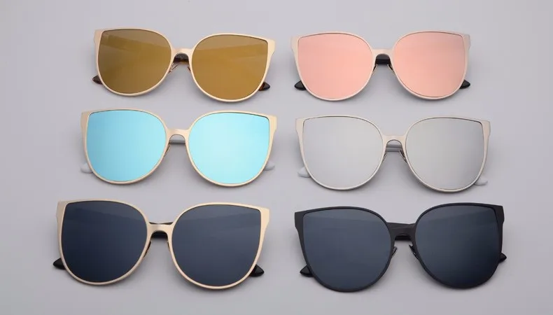 Mirror Oversized Cat Eye Sunglasses Famous 2023 New Brand Designer New Women Fashion Sun glasses Lady Big Size Hip Hop_voghion.com
