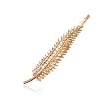 1 шт. заколки для волос для женщин маленькая игла-лист сплав заколка для волос зажим для волос в форме листка нежный боковой зажим G0507