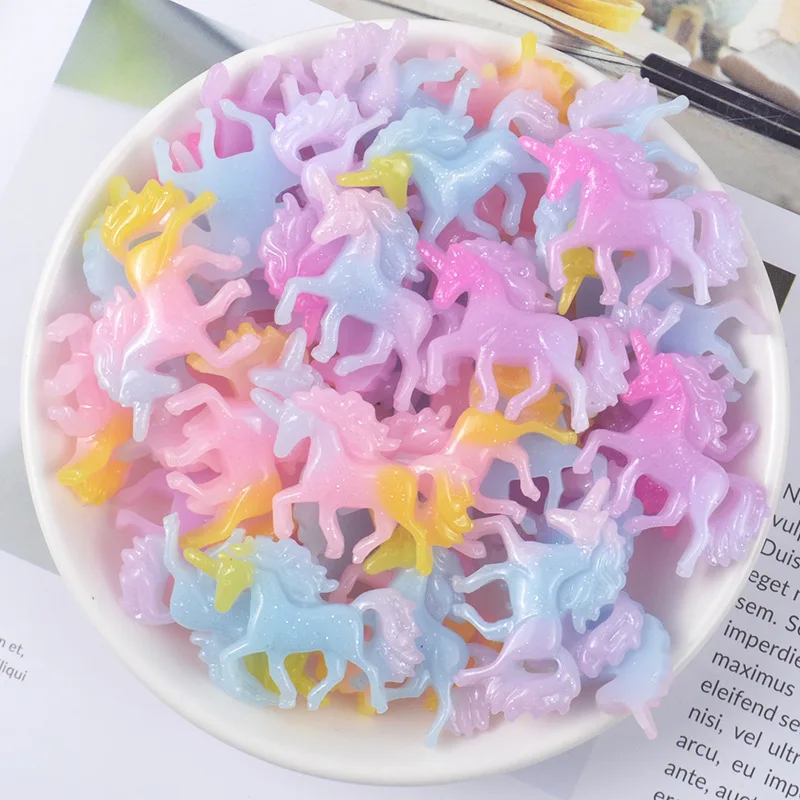

10pcs/lot 22X30mm New Design Resin Unicorn Horn Cabochon For DIY Decorative Scrapbooking Craft Accessary