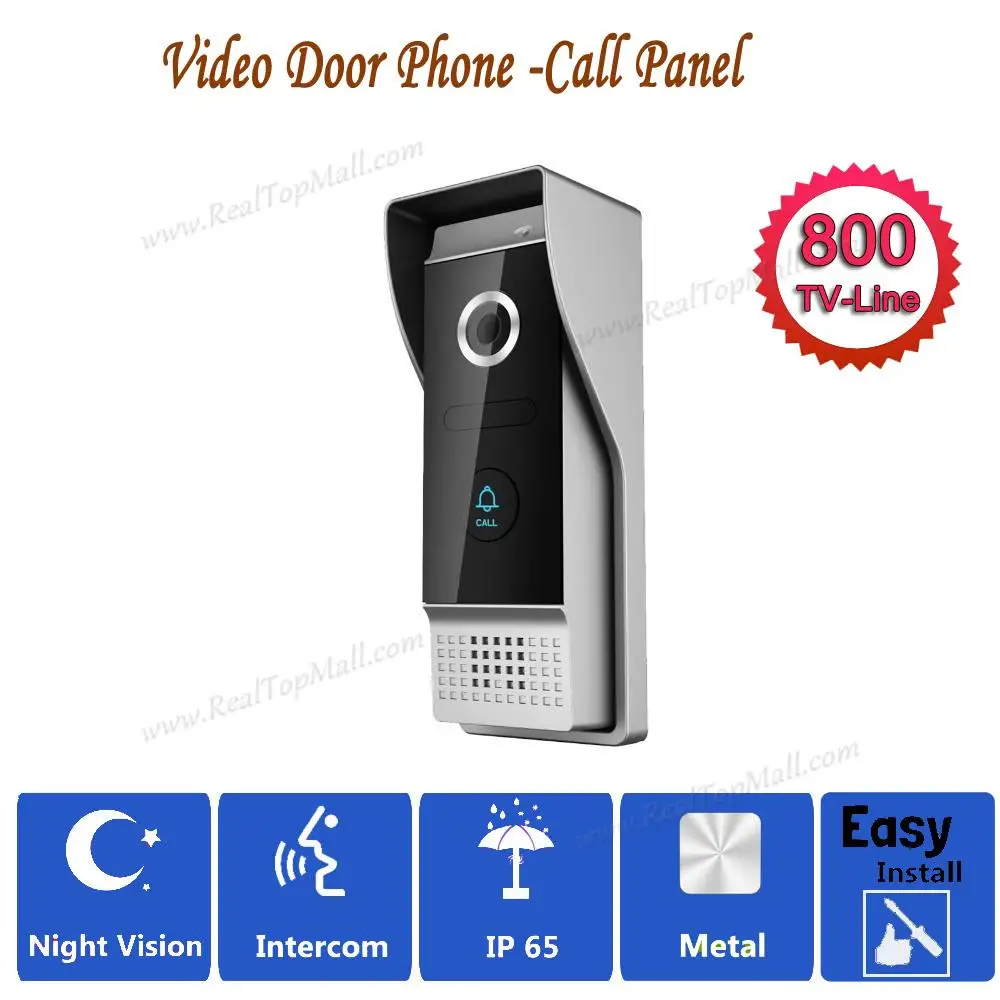 

800TVL Video Door Phone IR Camera Doorbell Waterproof Metal IP65 High Resolution Day/Night Vision