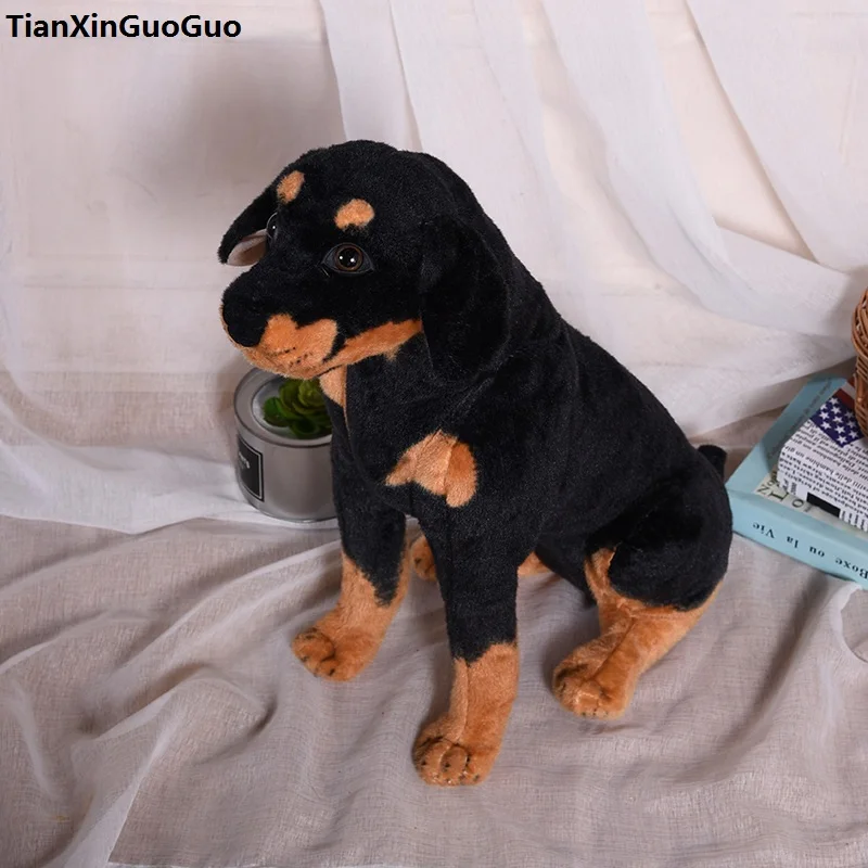 new item large 53cm cute Rottweiler dog plush toy soft doll throw