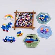 Diy Perler Pegboard водные бусины игрушка для детей Лиса и кролик набор предохранитель головоломки образовательные головоломки для малышей Девочка Мальчик Beadbond игрушки