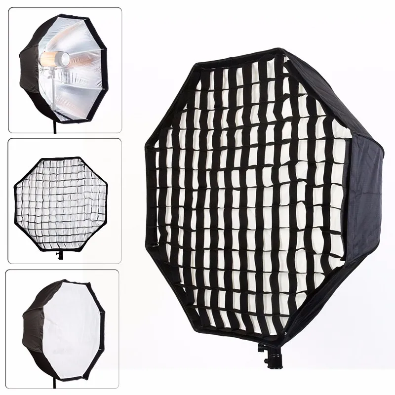 

Photography Studio Soft box kit 200CM Light Stand+Flash Shoe Holder+Gird+80cm/31.5" Octagon Umbrella Softbox Diffuser Reflector