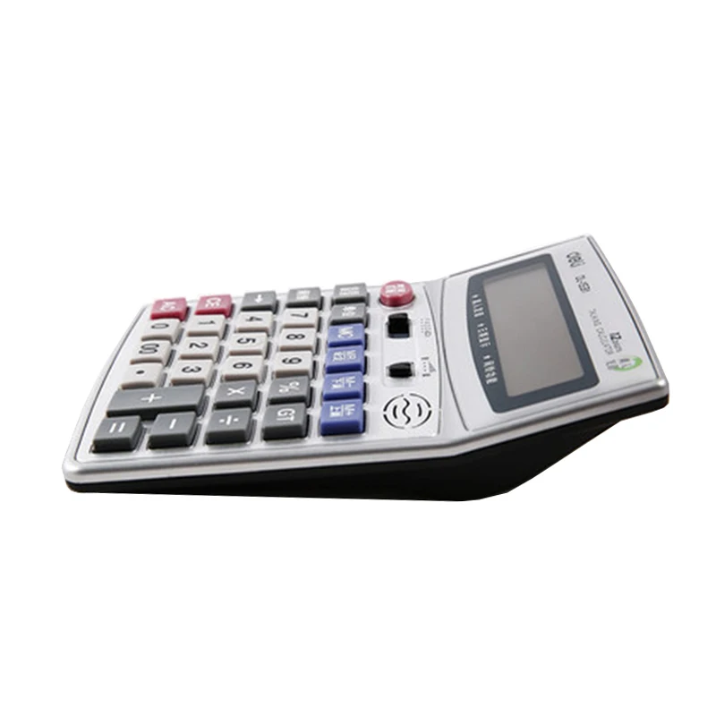 Calculadora de Voz Grande ao Vivo Deli Escritório Calculadora Comercial Pronúncia Eficaz Tela 12 Dígitos 1531 15 Cheap Calculadoras