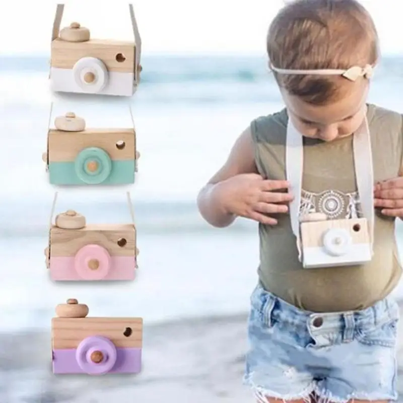 

Wooden Kid Camera Toys Children Travel Home Decor For Children Kids Christmas Gift