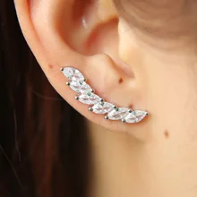 untique 6 шт. капли воды Кристалл CZ Серьги для женщин Красивые Серьги 925 серебро альпинист Серьги уха клип