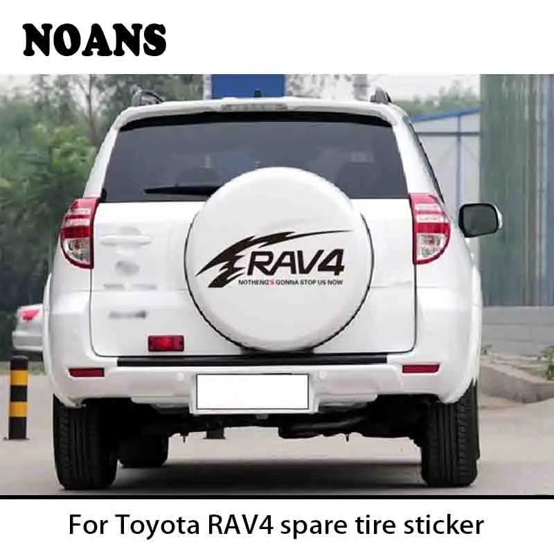 

NOANS Auto PET Words Personalized Customization Car Tail Spare Tire Wheel Decoration Sticker For Toyota RAV4 Accessories