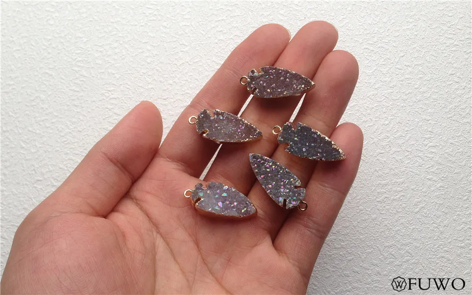 Angel Aura Quartz Druzy Pendant 9