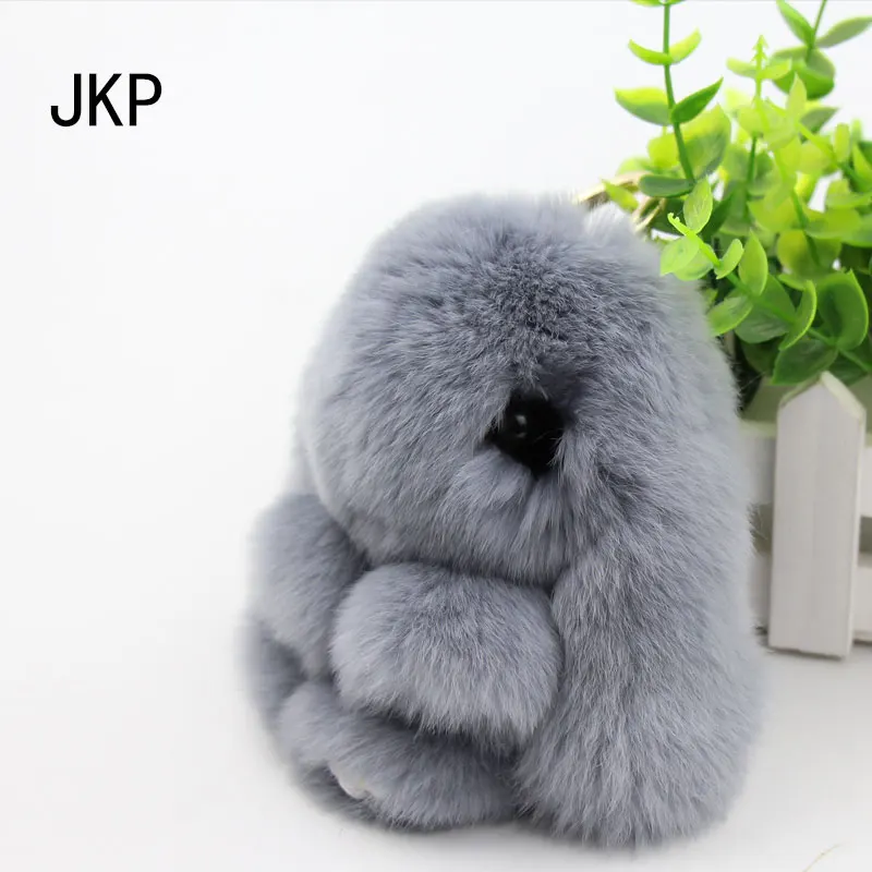 2018 меховой кролик брелок модный помпон для ключей мех кролика кукла игрушка 13 см