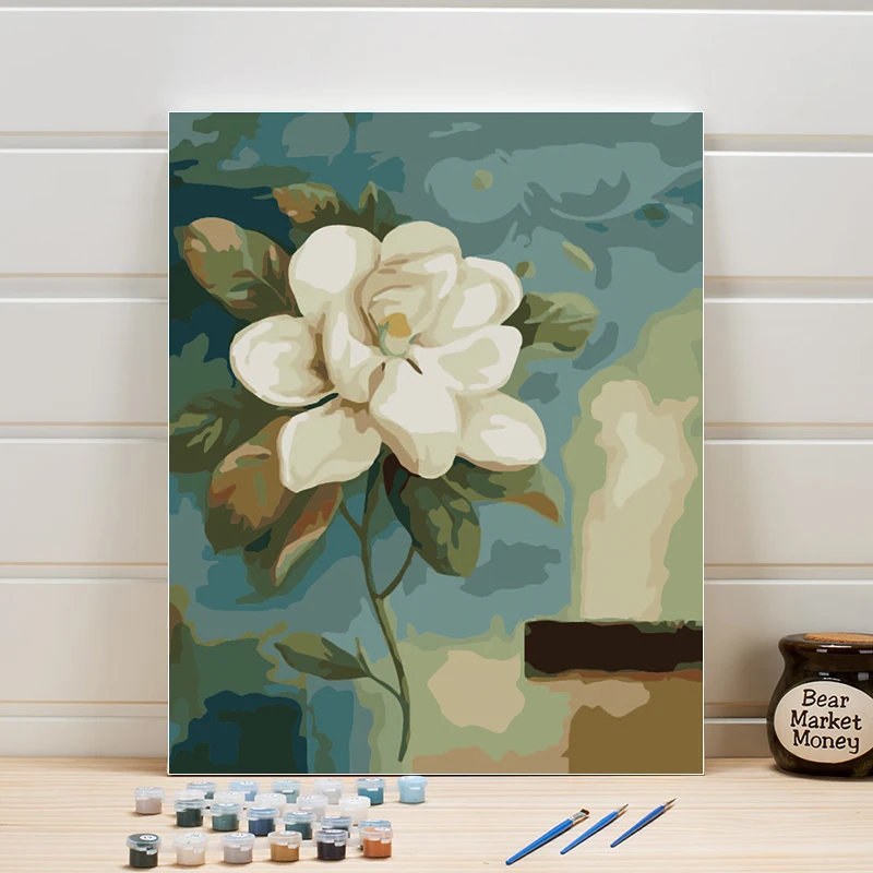 

Picture Painting By Numbers Flowers Woman Acrylic Paint Coloring Digital Module Hand Drawn On Canvas For Living Room Wall Decor