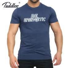 Taddlee Брендовые мужские футболки газп Тренажерный зал Высокая тянущийся топ футболки с коротким рукавом спортивные бег мышцы бодидинг большой размер XXL