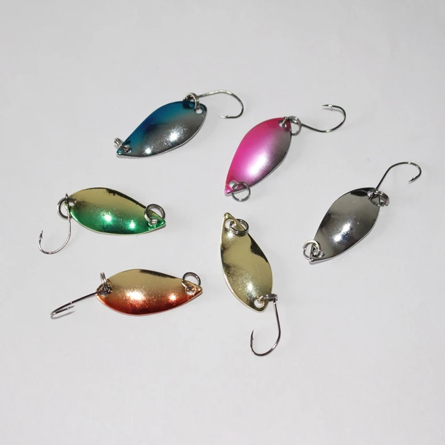 free shipping 18pcs/lot 2.5g metal spoon lure isca artificial bait trout  lure Chinese fishing tackle fishing bait wholesale