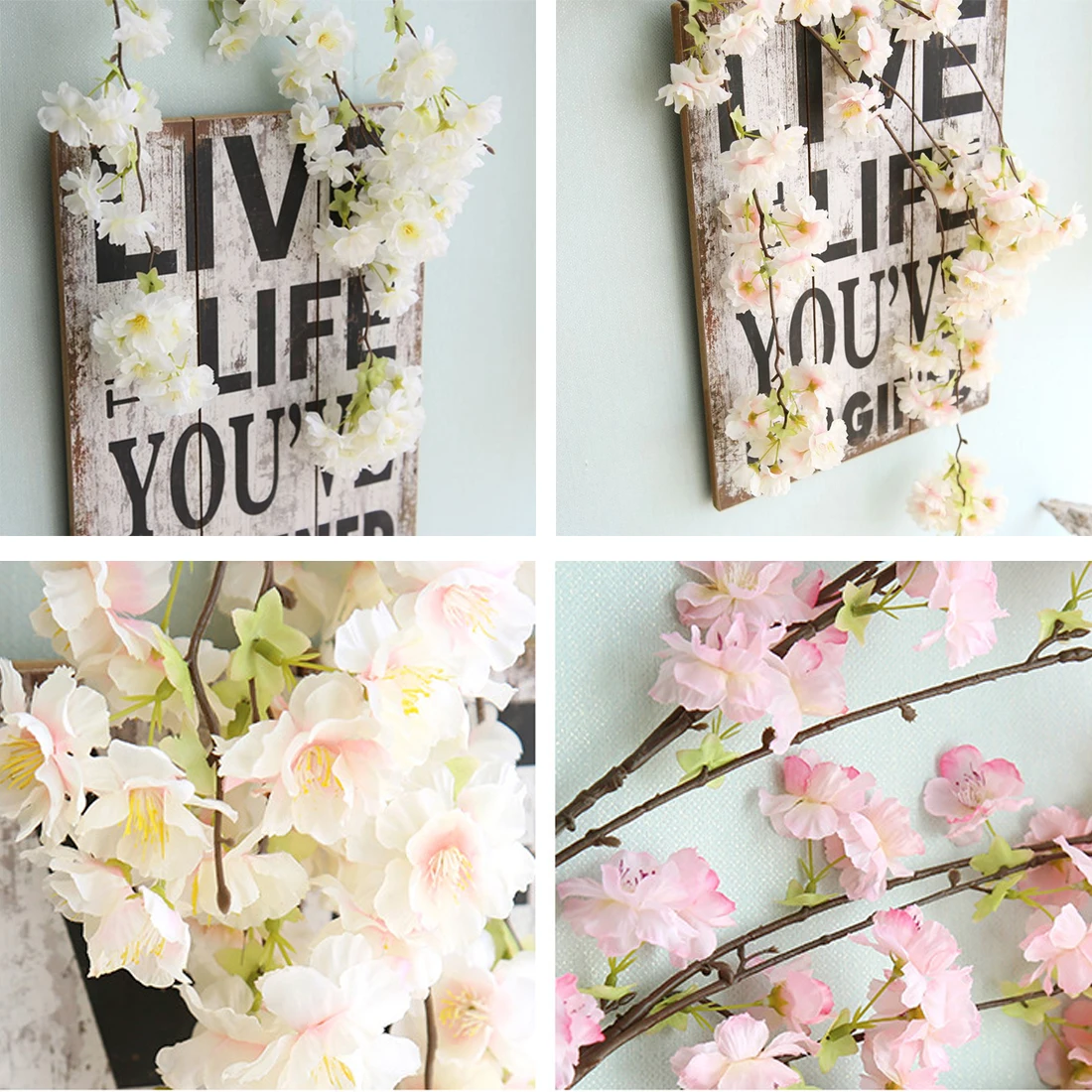 Artificial Flowers 1pc 135cm Cherry Blossoms Rattan Haning Garland Wreath for Home Wedding Arch Decoration Fake Flowers Artificial Flowers 1pc 135cm Cherry Blossoms Rattan Haning Garland Wreath for Home Wedding Arch Decoration Fake Flowers