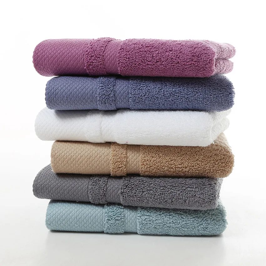 100% Cotton Large Thick Bath Towel Solid Color Bathroom Face Shower Towels Geometric Home Hotel For Adults Kids toalla de ducha