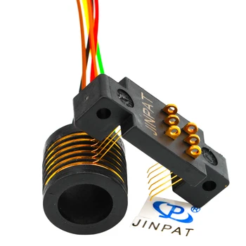 

6 Circuits Separate Slip Ring Speed Up To 100 Rpm Continuous Pin Gold Plated Contact Materials