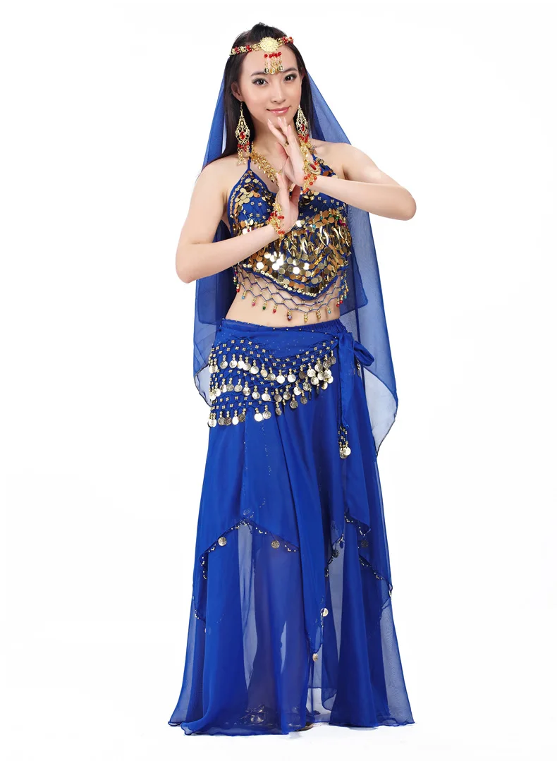 Живота Танцы костюм Болливуд Танцы набор Восточный Костюмы женские индийские платье для танцев пикантные Для женщин Bolly Танцы r одежда, партиями по 5 шт./компл