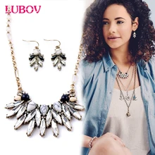 Модное Брендовое богемное колье-ошейник ожерелье с мраморным камнем винтажное массивное ожерелье для женщин Рождественский подарок ювелирные наборы