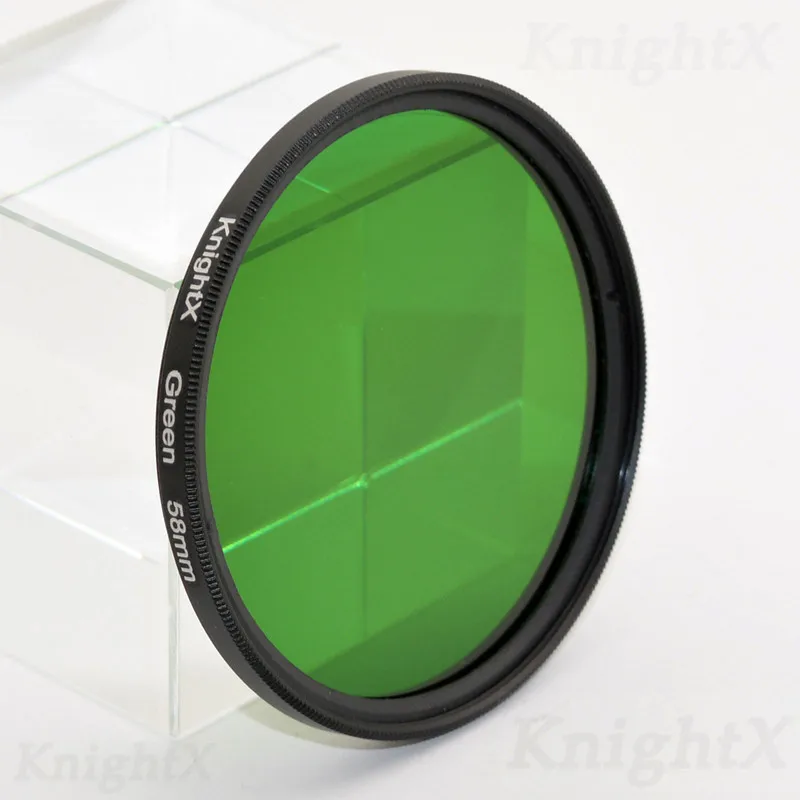 KnightX 24 цветной фильтр UV ND Star для sony nikon canon sony a6000 круговой Градуированный фото eos Объектив 70d eos 49 52 55 58 67 77 - Цвет: Green