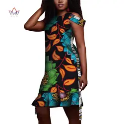 2019 модное Африканское Платье с принтом для женщин Базен Riche лоскутное платье Дашики 100% хлопок африканская традиционная одежда 4391