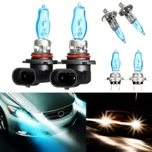 2X H1/H3/H4/H7/H8/H11/HB3/HB4 6000 К 12 В 100 Вт белый вождение автомобиля hod лампы свет фар галогеновая головного света автомобиля