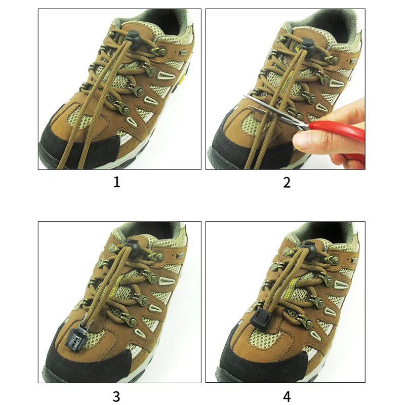 New 1 Pair White Shoelace Buckle Colorful Shoelace Shoes trings Elastic Running Shoes Jogging Triathlon Sport Fitness Shoe Laces