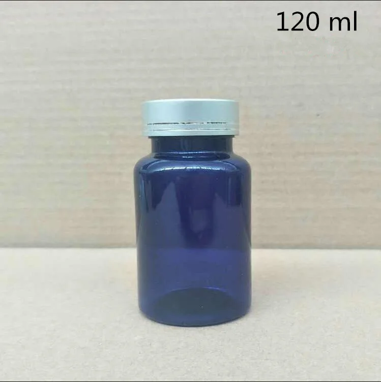 60 120 мл g зеленый/синий/коричневый таблетки Пластиковые Упаковочные бутылки образец порошка пустые косметические контейнеры 50 шт в розницу - Цвет: 120 ml silver lid