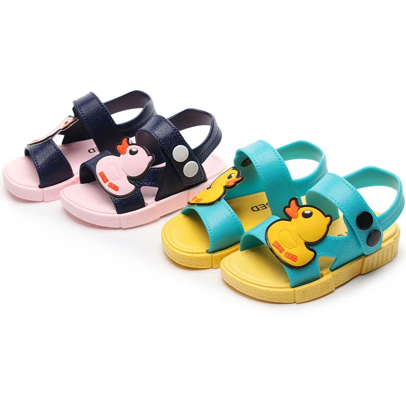 

Spring 2019 New Kids Sandals Children Jelly Duck Shoes Little Girl Shoes Boys Slip-proof Soft Soles Fashion Casual Sandals
