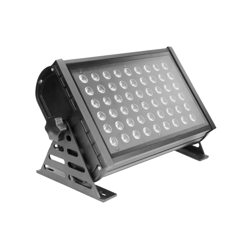 

Free shipping 54*3W led waterproof flood stage effect lighting ip 65 rgbw par dmx control for dj disco wash strobe city color