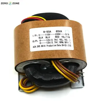 

ZEROZONE 65W R-CORE Transformer for audio DAC/ PSU AC115V / 230V 12V + 12V