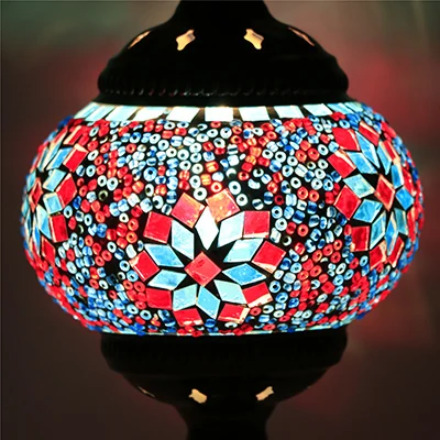 В стиле ретро с романтичным рисунком ручной цветной Турецкая настольная лампа E14 лампочками 110-220 v для бар ресторан вечерние Кофе освещение магазина - Цвет абажура: N type