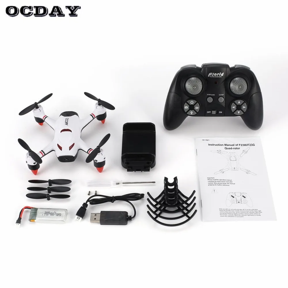 F23G 2,4 г Радиоуправляемый Дрон Мини Quadcopter с 720 P HD Wi Fi FPV системы камера потока позиционирования жест Headless режим fz
