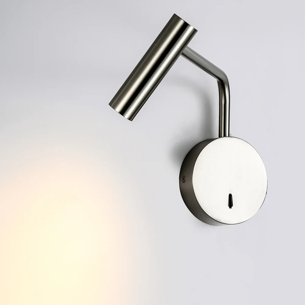 Comprar ZEROUNO hogar decoración moderna dormitorio lámpara de pared Brazo giratorio con interruptor LED 3W luz de lectura noche para cabecera interior de casa
