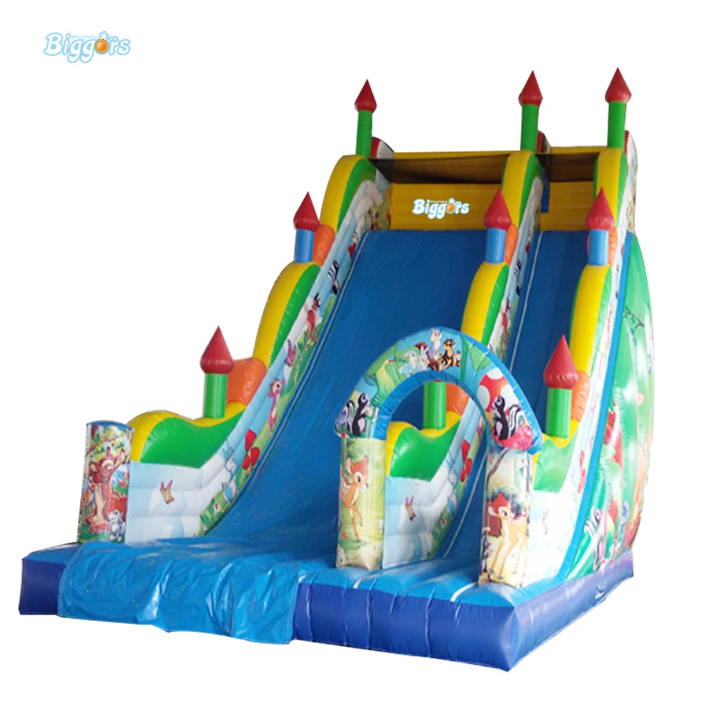 

PVC Giant Two Channel Inflatable Slide Inflatable Water Slide For kids