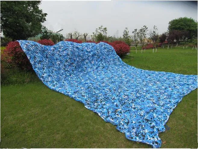 

VILEAD 2M*8M Blue Filet Camouflage Netting Camo Netting Protection Netting For Beach Sunshade Pergolas Netting Paintball Game