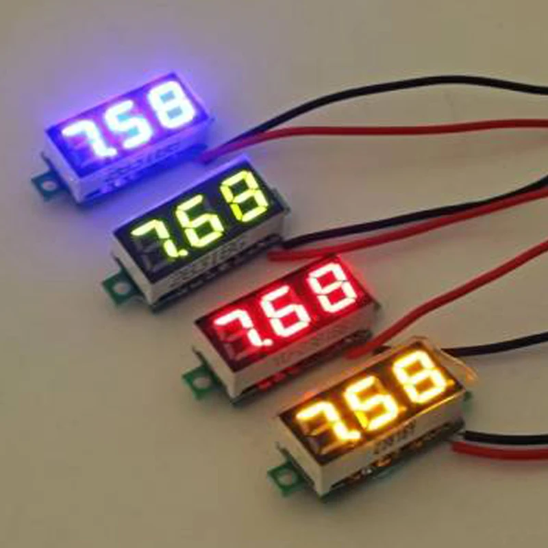 

Digital Voltmeter 0.28 Inch 2.5V-30V Mini Digital Voltmeter Voltage Tester Meter LED Screen Electronic Parts Accessories